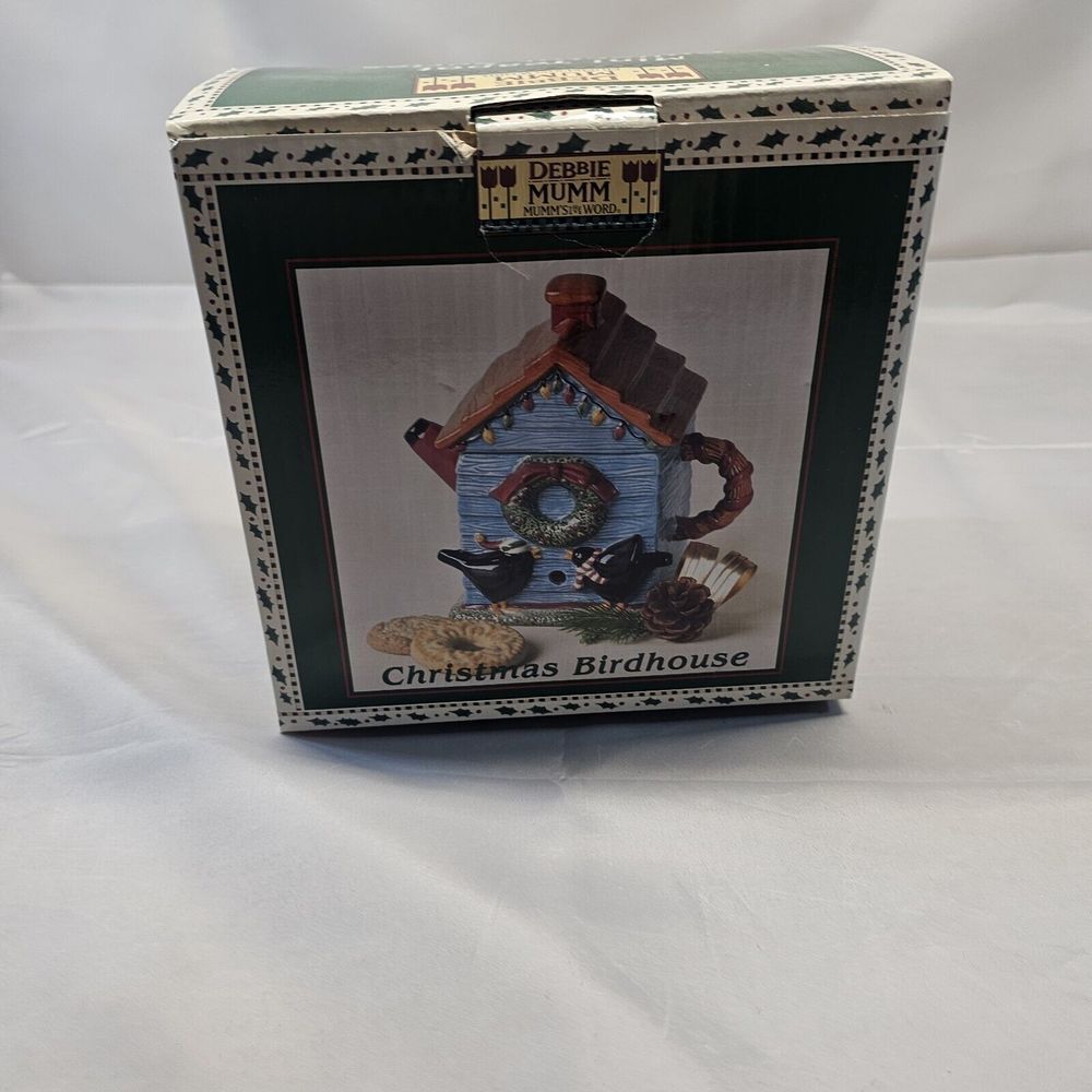 Debbie‎ Mumm Mini Teapot Christmas  Bird House - Picture 4 of 13
